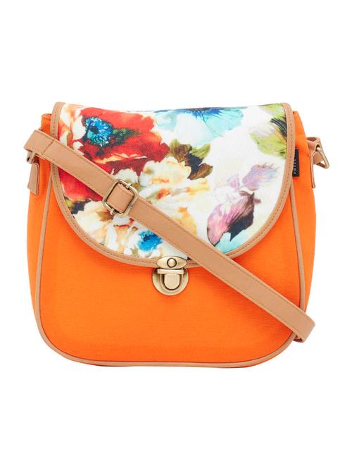 orange canvas messenger sling bag - 12927623 - Very Small Image - 1