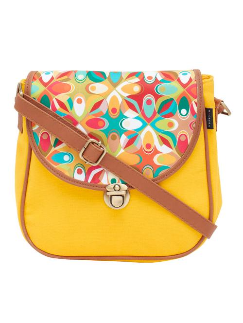 yellow canvas messenger sling bag - 12927635 - Very Small Image - 1