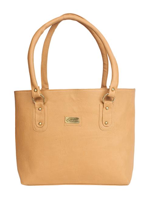 beige leatherette handbag - 12929476 - Very Small Image - 1