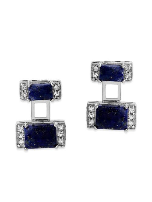 blue silver drop earrings - 12929970 - Very Small Image - 1
