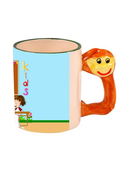 school kids animal handle green border ceramic mug - 12931689 - Very Small Image - 1