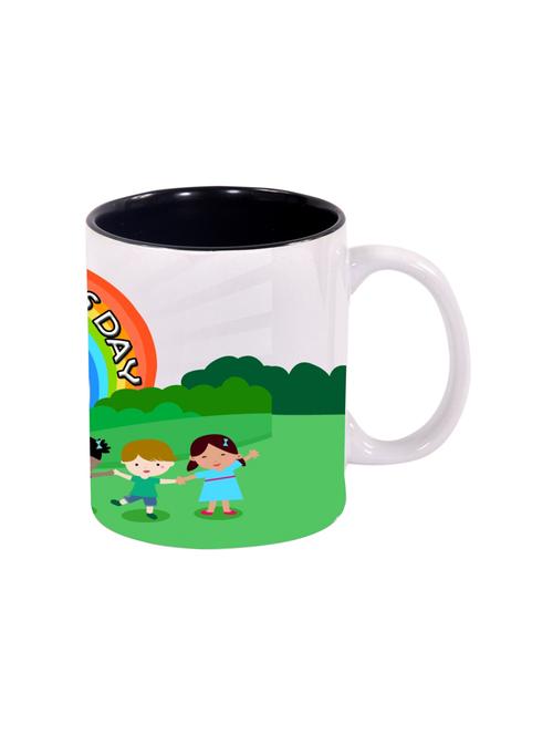 playing zone black inside white outside ceramic mug - 12931760 - Very Small Image - 1