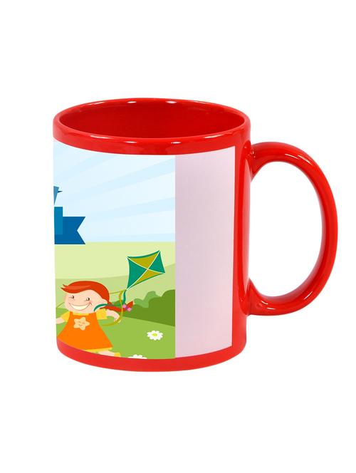 playing kids  red patch ceramic mug - 12931773 - Very Small Image - 1