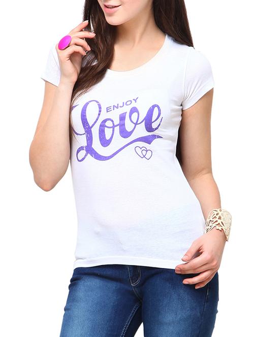white printed cotton regular tee - 12933327 - Very Small Image - 1
