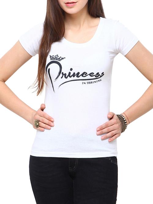 white printed cotton regular tee - 12933351 - Very Small Image - 1