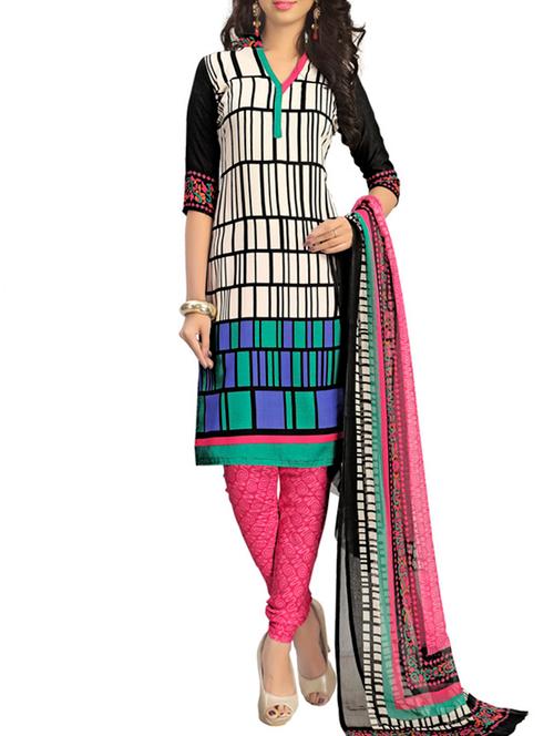 multi colored unstitched suit - 12934466 - Very Small Image - 1