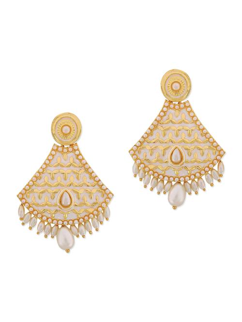 white copper studded drop earrings - 1293538 - Very Small Image - 1