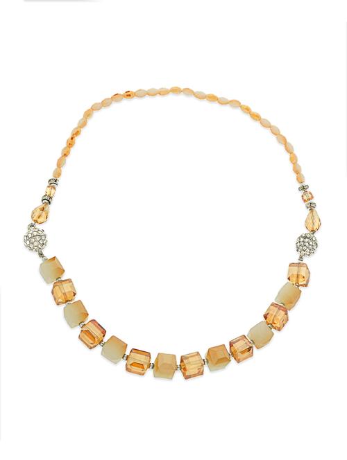 yellow crystal short necklace - 12936894 - Very Small Image - 1