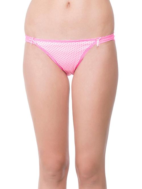 pink polyester bikini panty - 12938206 - Very Small Image - 1