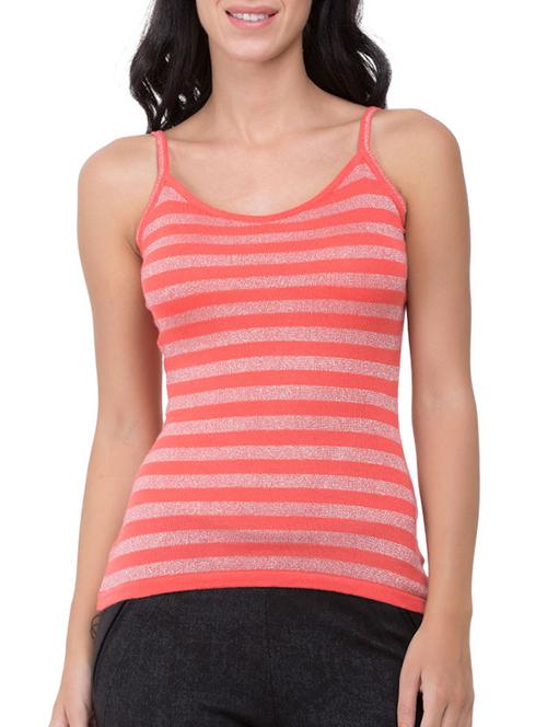 coral striped cotton camisole - 12938305 - Very Small Image - 1