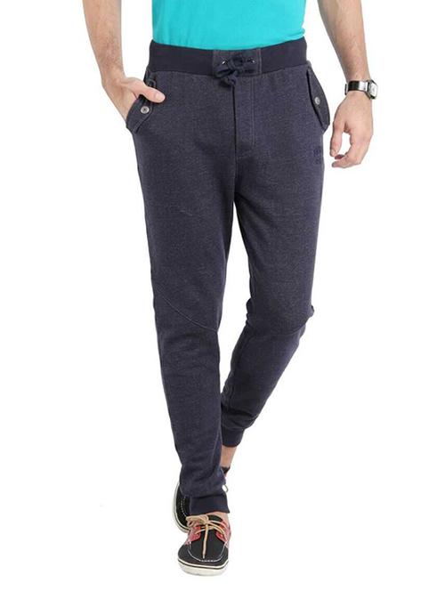 blue cotton  full length track pant - 12938829 - Very Small Image - 1