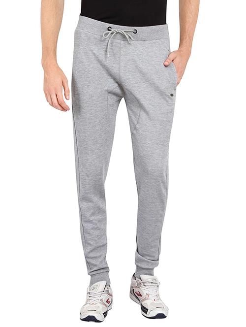 grey cotton  full length track pant - 12938834 - Very Small Image - 1