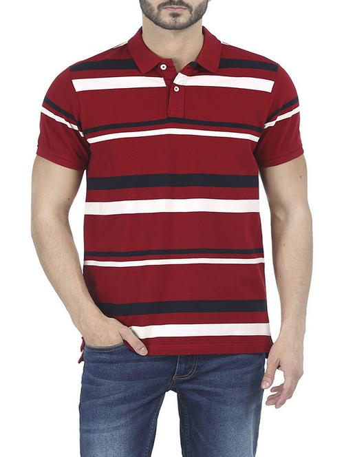 red cotton striped t-shirt - 12939016 - Very Small Image - 1
