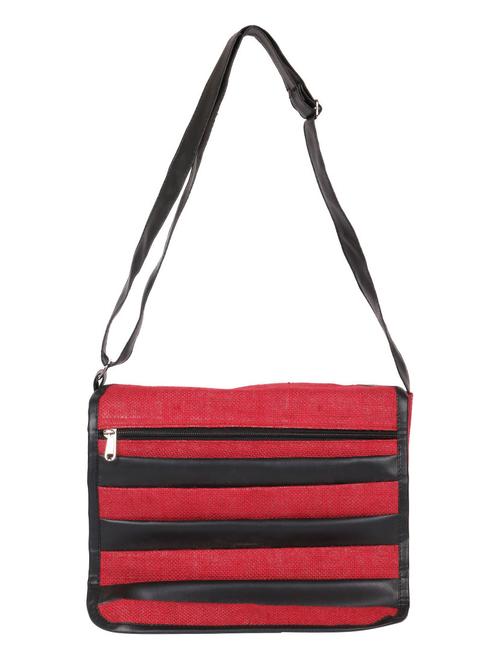 Red Jute Sling Bag - 12940216 - Very Small Image - 1