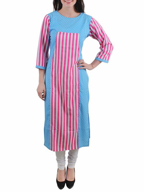 pink crepe long kurta - 12942804 - Very Small Image - 1
