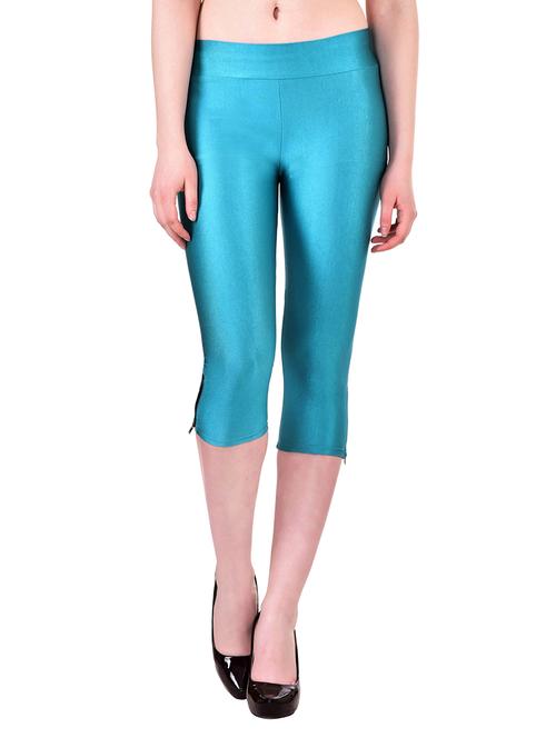 green polyester capri leggings capris - 12942813 - Very Small Image - 1