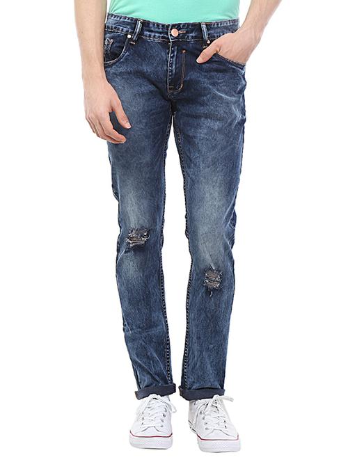blue denim ripped jean - 12943007 - Very Small Image - 1