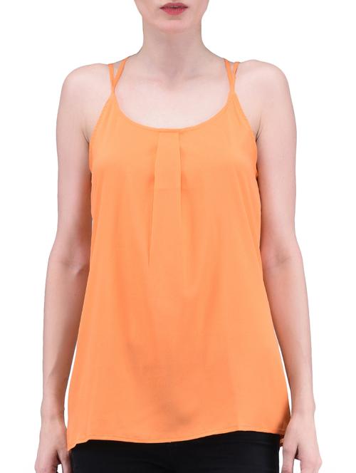 orange plain poly crepe cami - 1294678 - Very Small Image - 1