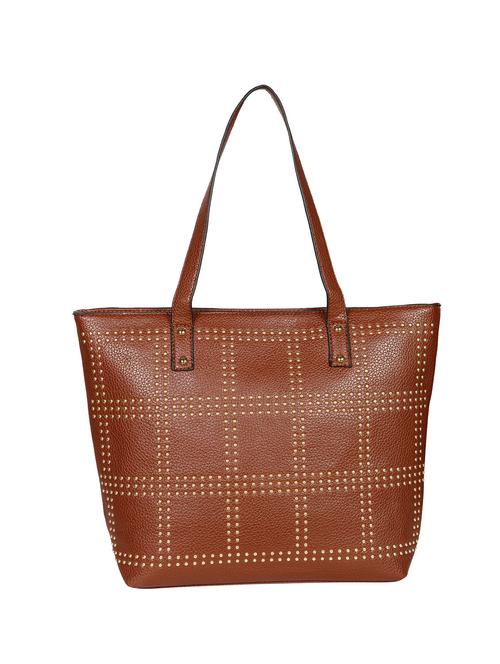 brown leatherette handbag - 12948975 - Very Small Image - 1