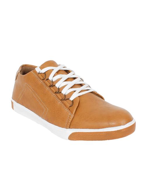 beige leatherette lace up sneaker - 12950211 - Very Small Image - 1
