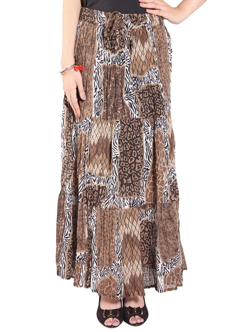 drawstring waist printed skirt - 12951262 - Very Small Image - 1