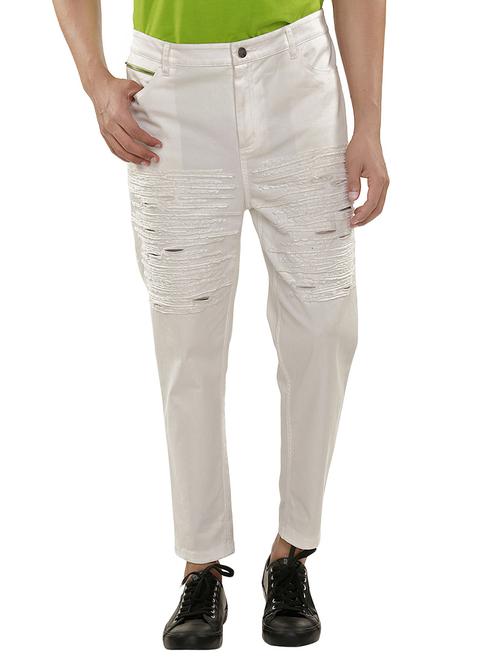 white denim ripped jeans - 12951916 - Very Small Image - 1