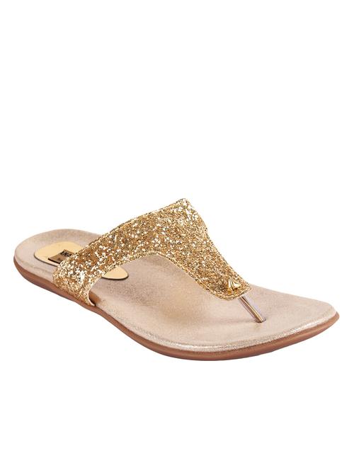 gold open thong  sandal - 12953035 - Very Small Image - 1