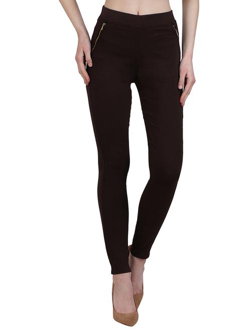 brown cotton jeggings - 12958464 - Very Small Image - 1