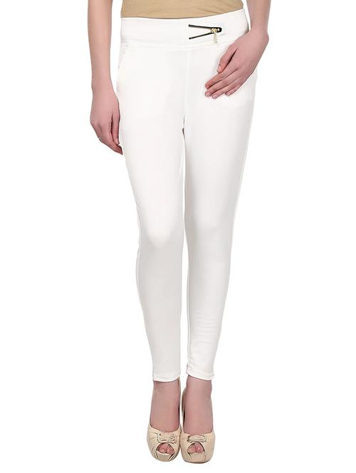 cream cotton jegging - 12958476 - Very Small Image - 1