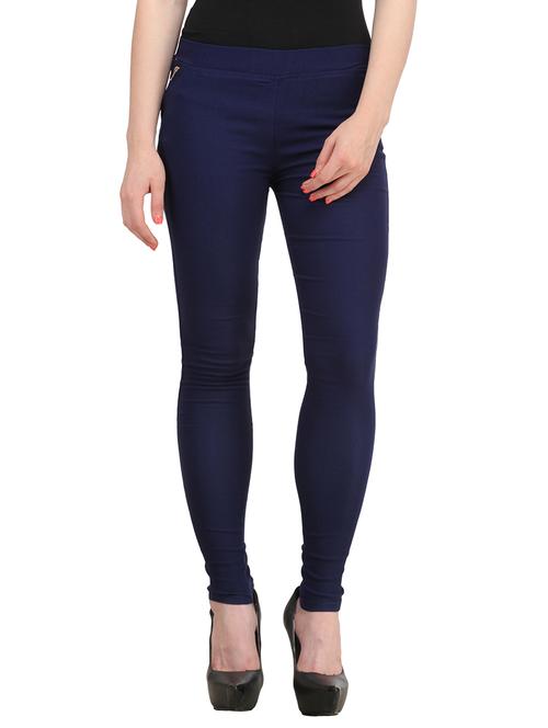 navy blue cotton jeggings - 12958522 - Very Small Image - 1
