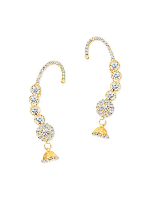 gold metal cuff earrings - 12960862 - Very Small Image - 1