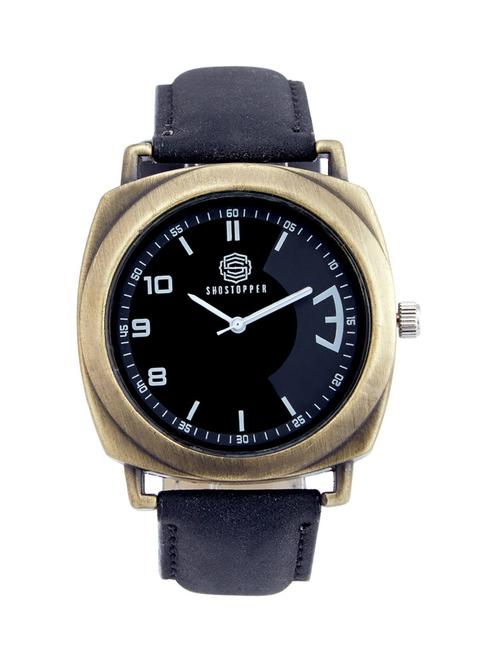 shostopper royale black dial analogue watch for men - sj60026wm - 12961040 - Very Small Image - 1