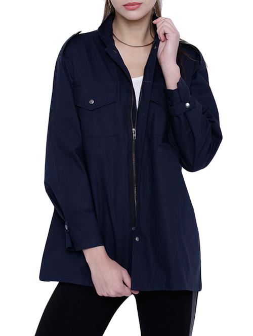 navy blue cotton jacket - 12961265 - Very Small Image - 1