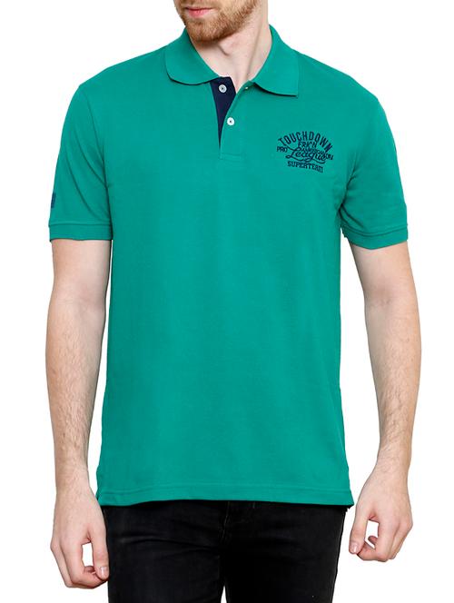 green cotton polo t-shirt - 12961457 - Very Small Image - 1