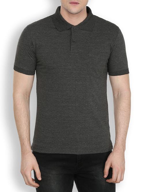 solid charcoal grey cotton t-shirt - 12961503 - Very Small Image - 1