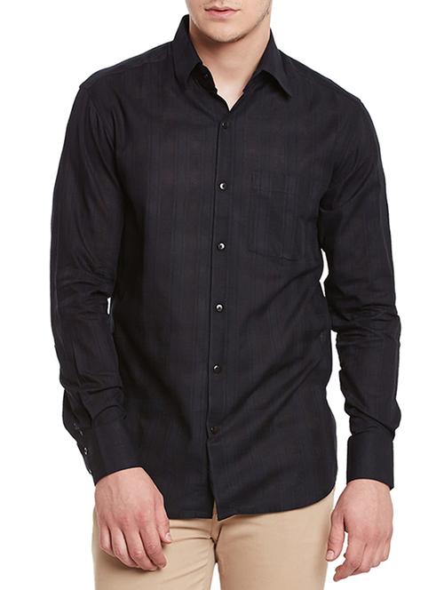 black cotton casual shirt - 12961627 - Very Small Image - 1