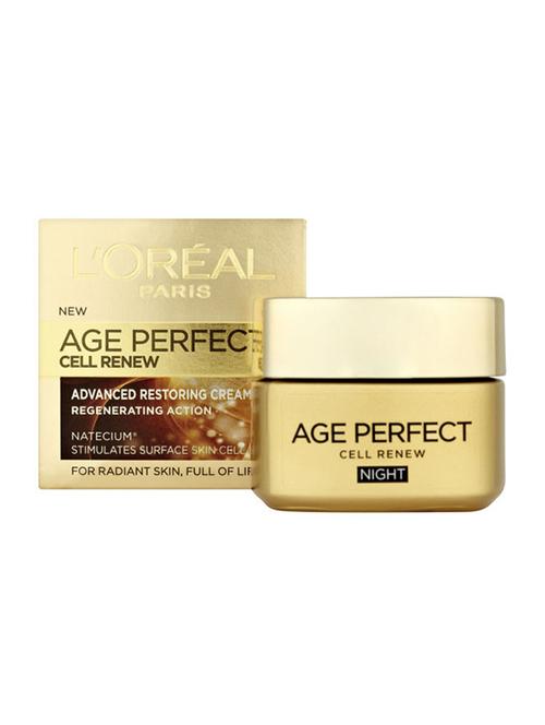 l'oreal paris age perfect cell renew advanced restoring night cream 50 ml (50 ml) - 12965768 - Very Small Image - 1
