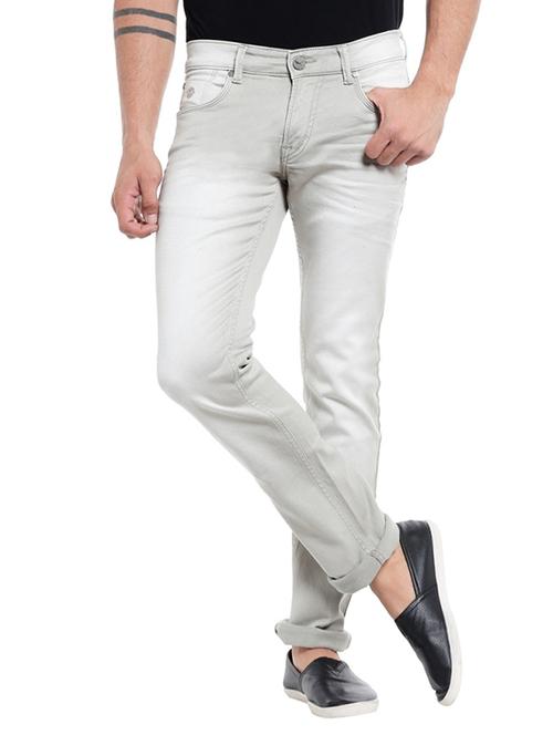 white cotton jeans - 12970408 - Very Small Image - 1