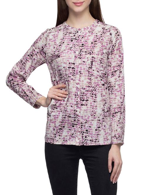 purple printed regular shirt - 12970594 - Very Small Image - 1
