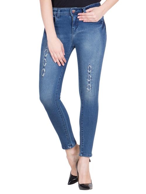 blue cotton slim fit  jean - 12970653 - Very Small Image - 1