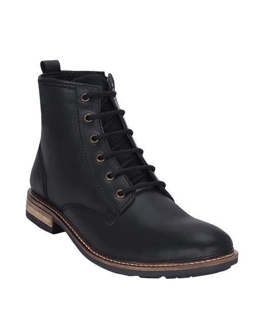 black leather high ankle boot - 12973419 - Very Small Image - 1