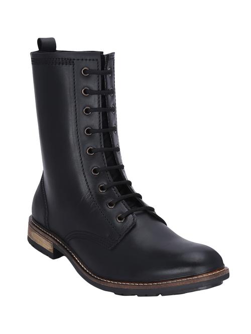 black leather high ankle boot - 12973421 - Very Small Image - 1