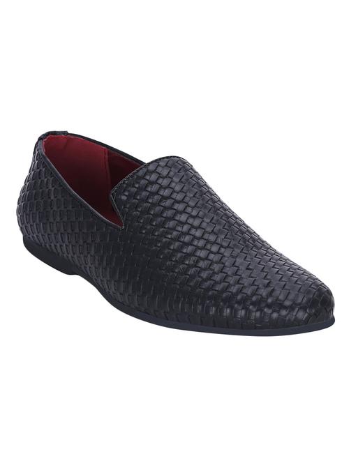 black leatherette slip on loafer - 12973440 - Very Small Image - 1