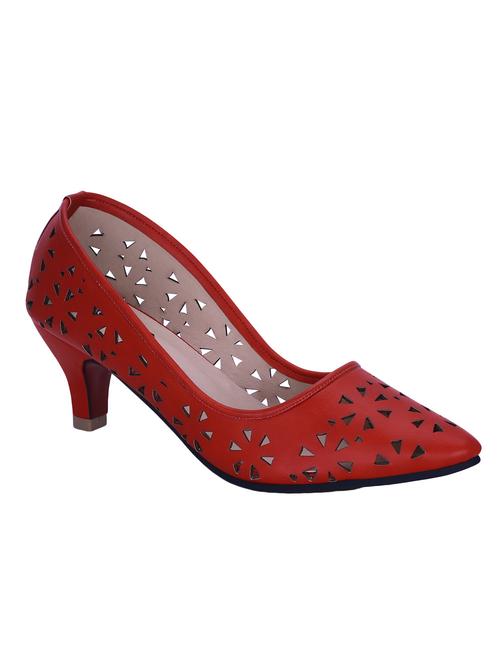 red leatherette pumps - 12973522 - Very Small Image - 1