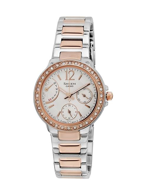 casio sheen multi fuction analog white dial women's watch - she-3805spg-7audr(sx137) - 12974034 - Very Small Image - 1