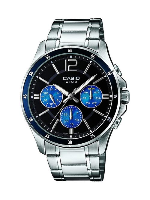 casio enticer analog black dial men's watch - mtp-1374d-2avdf(a950) - 12974088 - Very Small Image - 1