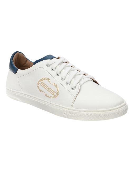 white leatherette lace up sneaker - 12979102 - Very Small Image - 1