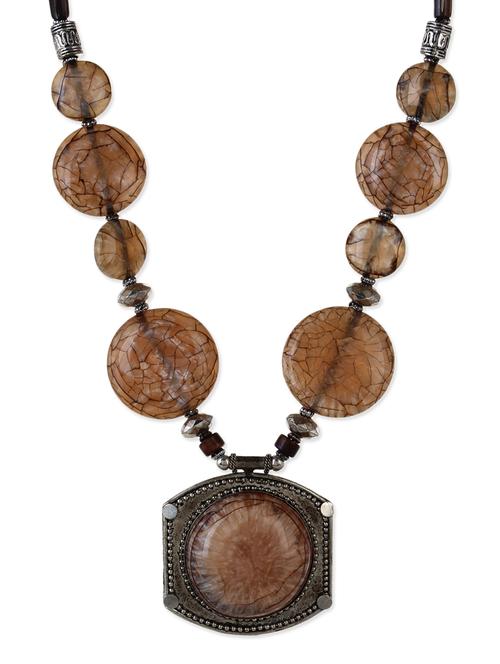 brown metal short necklace - 12980408 - Very Small Image - 1