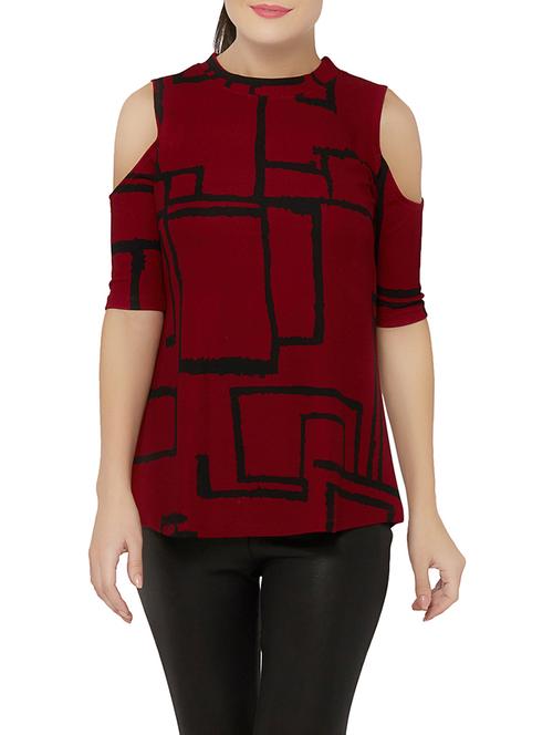 red viscose regular top - 12980760 - Very Small Image - 1