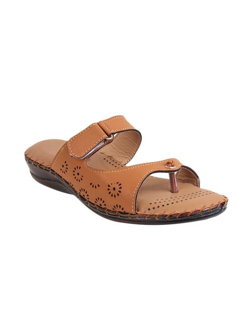Brown Toe Separator Slippers - 12983043 - Very Small Image - 1